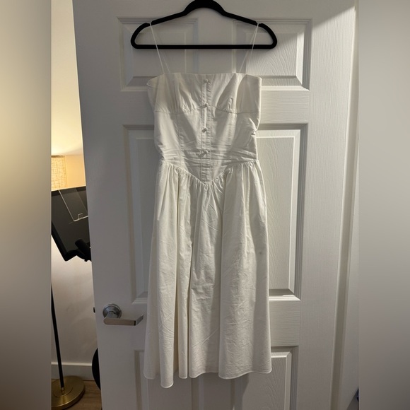 AMANDA UPRICHARD White Strapless Holland Dress - Picture 4 of 15